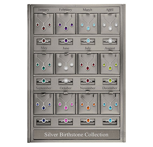 Silver Oval Birthstone Ensembles