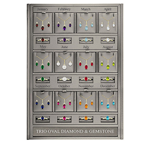 Trio Oval Birthstone Ensembles